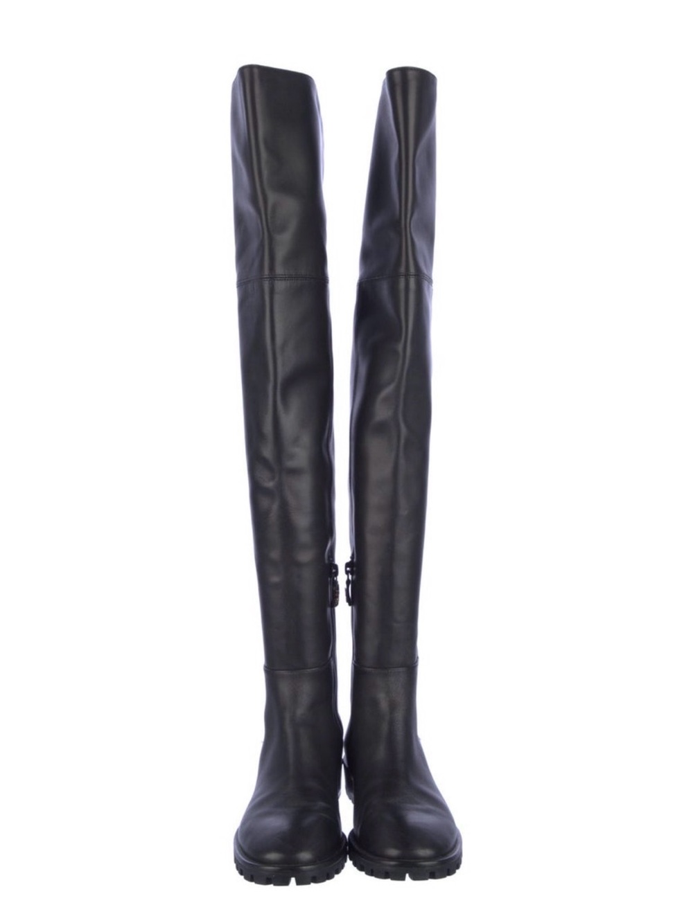 Stuart Weitzman Black Over-the-Knee Leather Boots